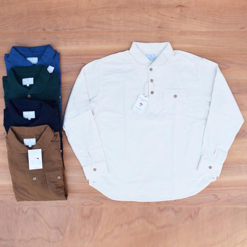 ARVOR MAREE(アルボーマレー) L/S P/O SAILOR COLLAR FLANNEL SHIRTS(長袖 乗り組み員色つや プルオーバーフランネルシャツ)