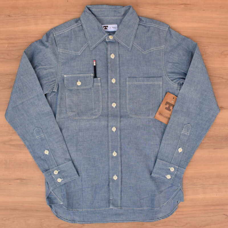 TELLASON(テラソン)【MADE IN U.S.A】 TOPPER SHIRTST / CHAMBRAY WORK SHIRTS(アメリカ製 シャンブレー ワークシャツ)