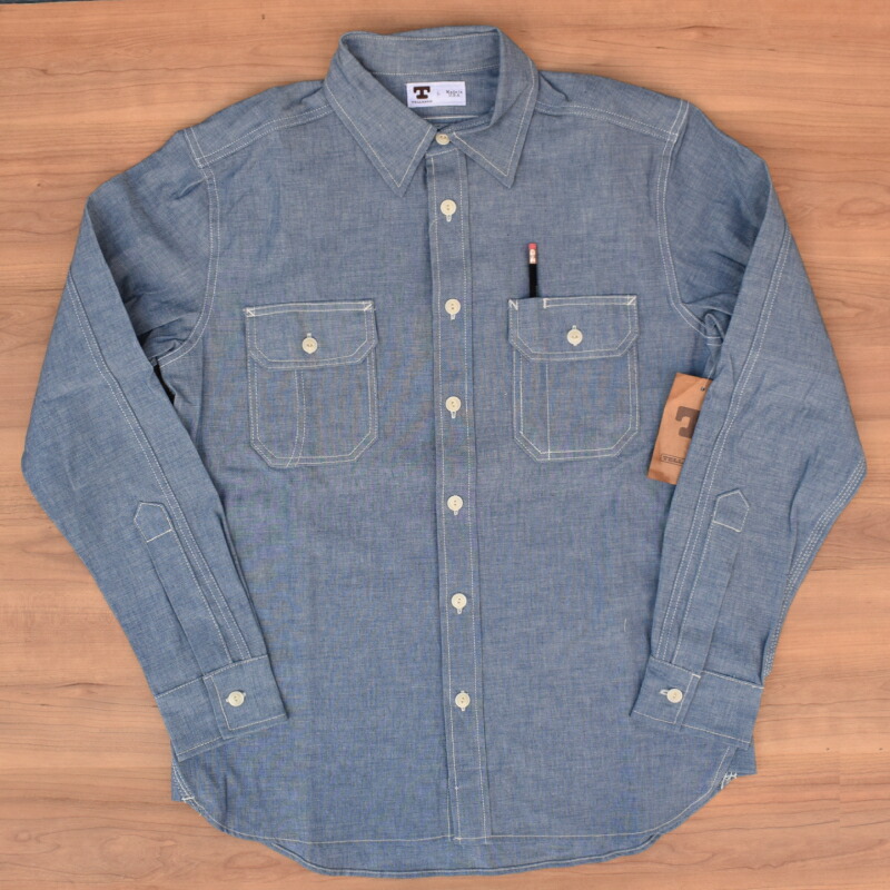 TELLASON(テラソン)【MADE IN U.S.A】 CLAMPDOWN SHIRTST / CHAMBRAY WORK SHIRTS(アメリカ製 シャンブレー ワークシャツ)