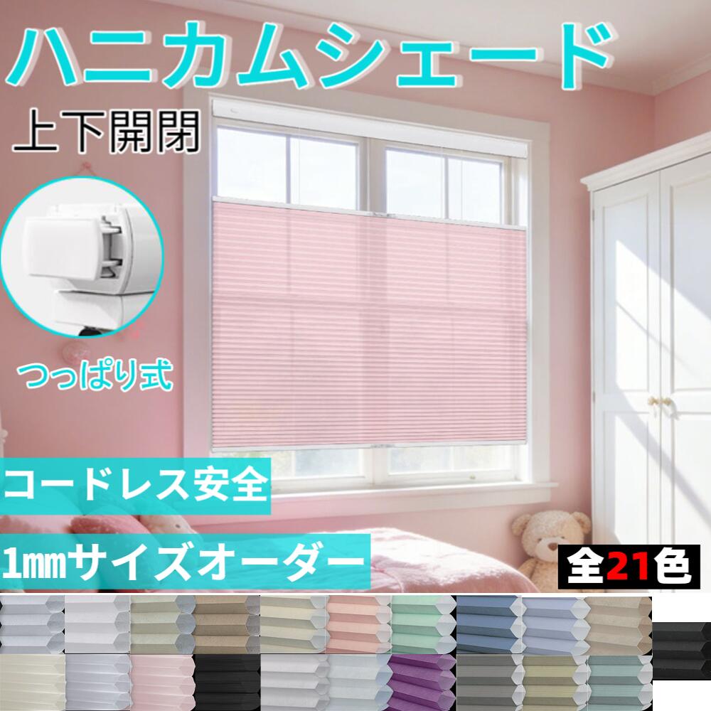 【21%OFF引き換え証+P10倍】ハニカムシェード つっぱり 上下開閉 遮光1級  コードレス 突っ張り式  穴開け不必要 賃貸借契約聞き入れる 初っ切り飾り気の無い ハニカムスクリーン 筋目映写幕 断熱 保温 遮熱 西日打つ手 採光 UVとり捨てる 無毒出どころ 省エネ 1粍大きさ購入注文 幅50-150糎 和室  2年引き受ける