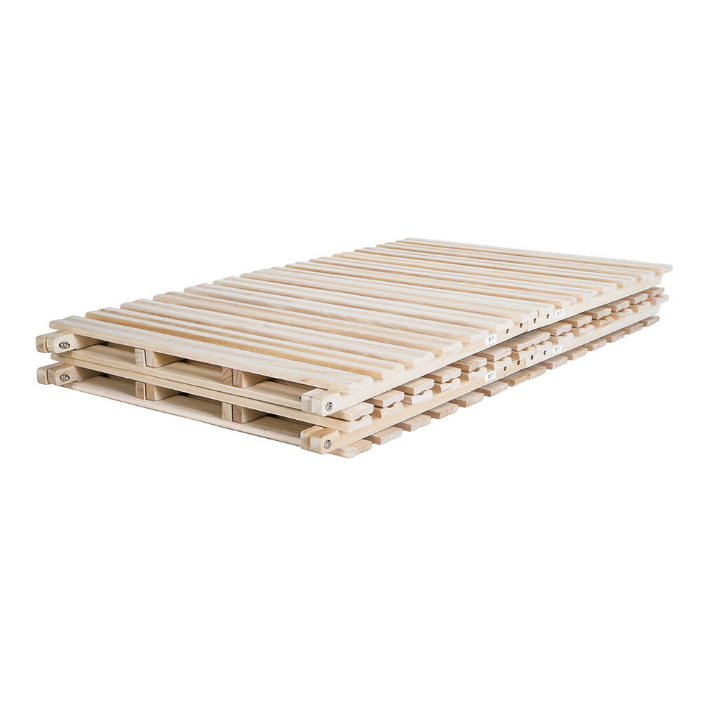 楽天市場】折りたたみ すのこベッド 天然桐 二つ折りベッドフレーム