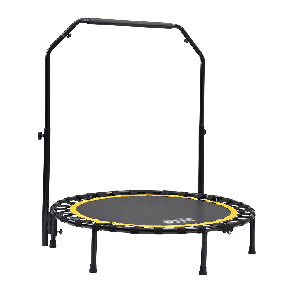 補助手すり付き トランポリン 耐荷重110kg 102cm ゴム ダイエット器具 健康器具 折りたたみ おもちゃ エクササイズ フィットネス 室内運
