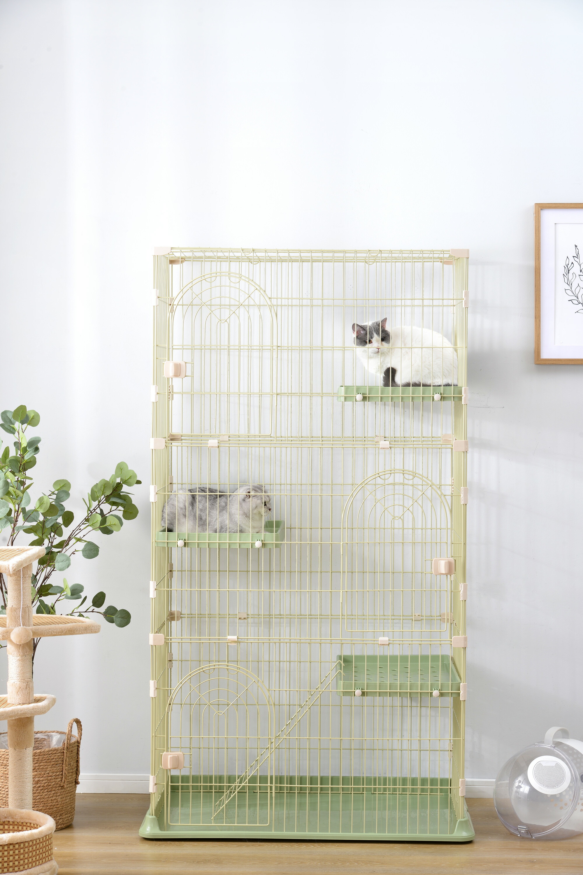 猫 ケージ キャットケージ 3段 猫ゲージ おしゃれ キャットハウス ネコ ハウス 多段 留守番 保護 脱走防止 多頭飼い 多頭 ペットケージ
