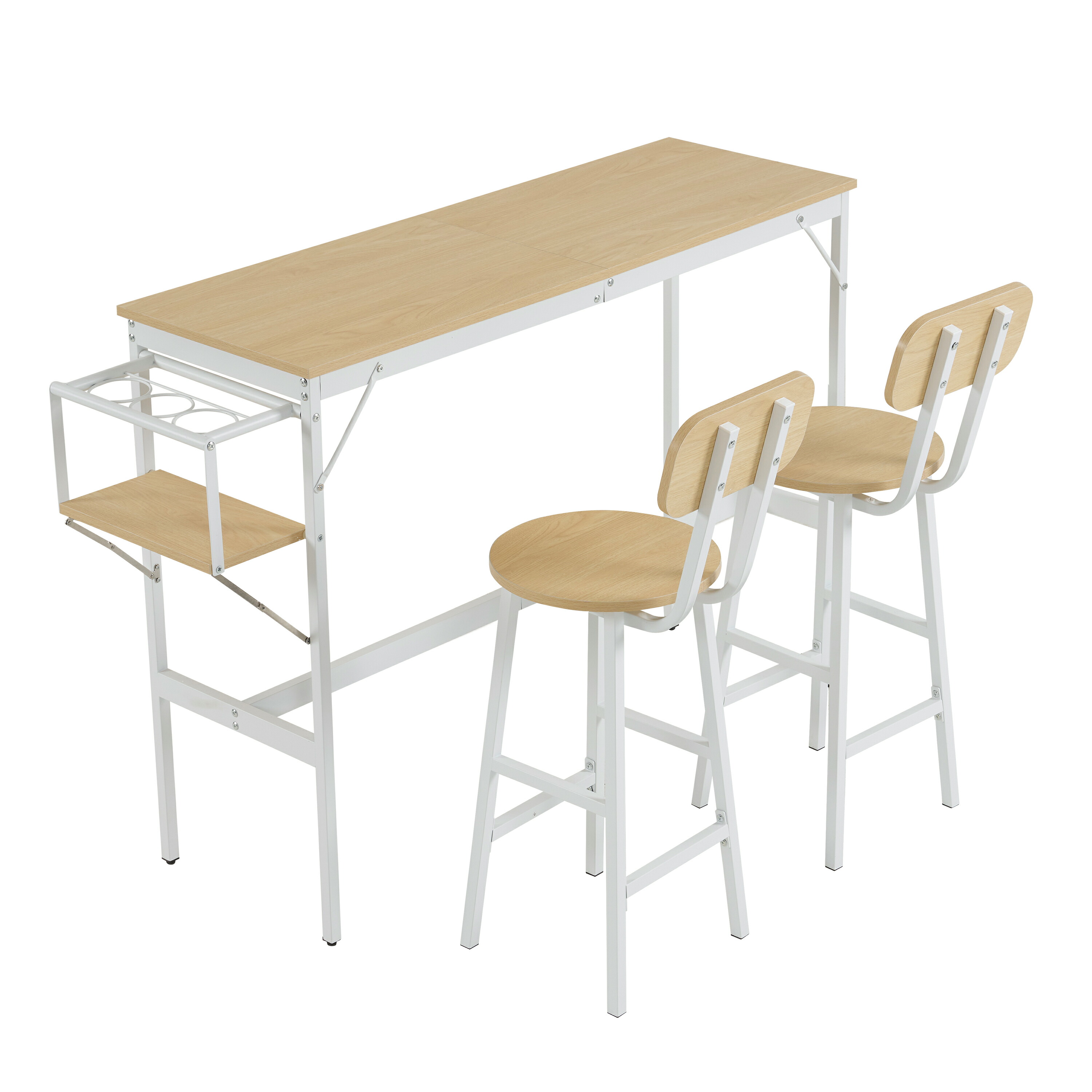 ナチュラル】新発売 カウンターテーブル スツール 3点セット ハイ