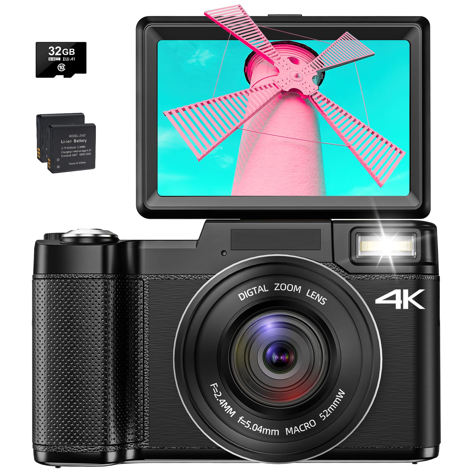 楽天市場】デジタルカメラ 4K デジカメ 4800万画素 16倍デジタルズーム 