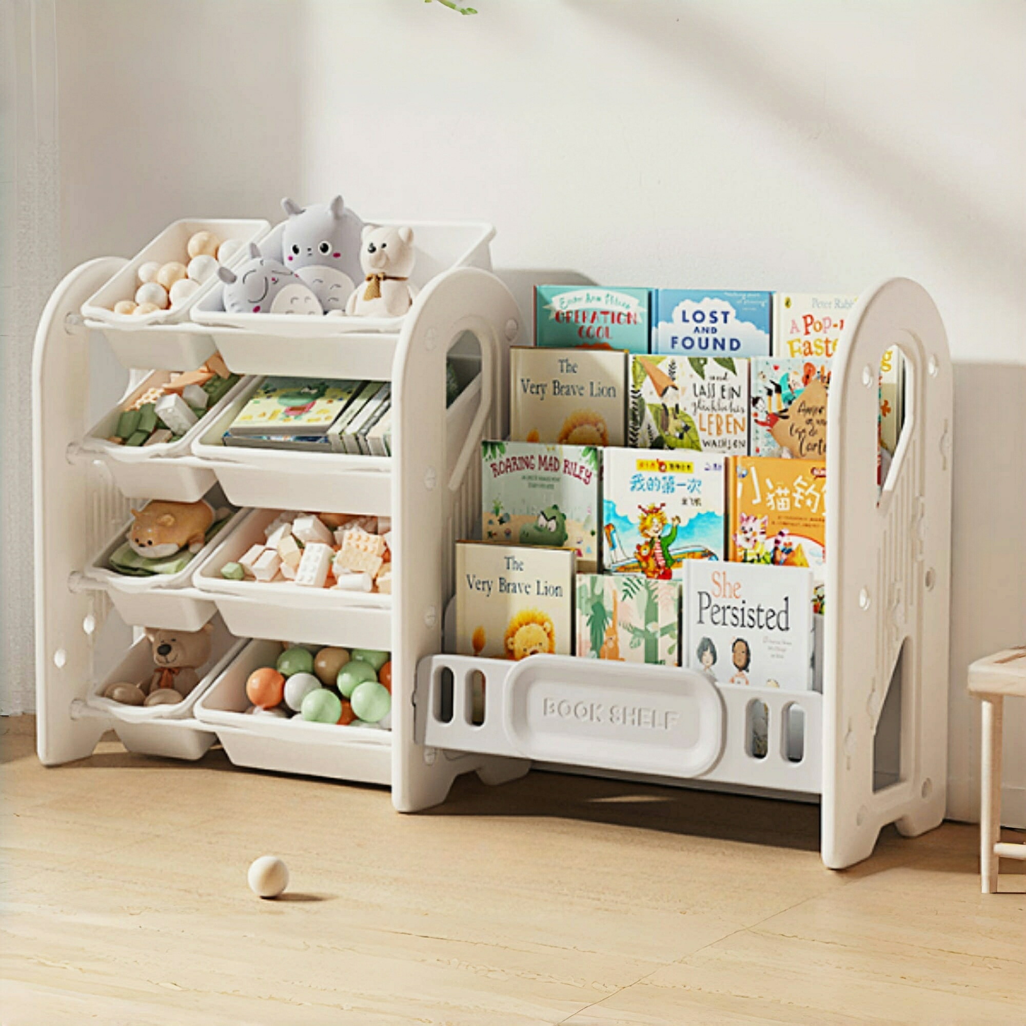 楽天市場】おもちゃ 収納 ラック 本棚 おもちゃ箱 おもちゃ収納4段