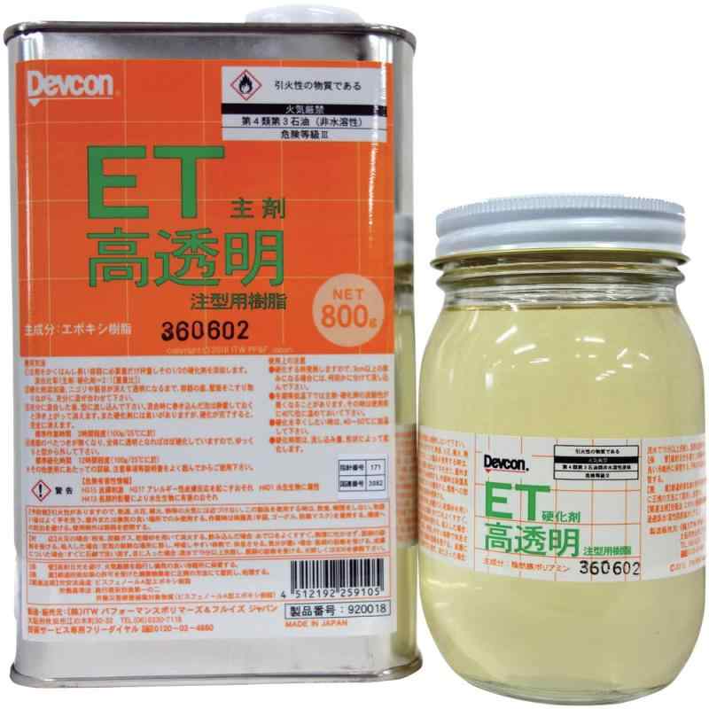 ITW デブコンET 高透明注型用樹脂 1.2kg ET-1200｜Sereinserein