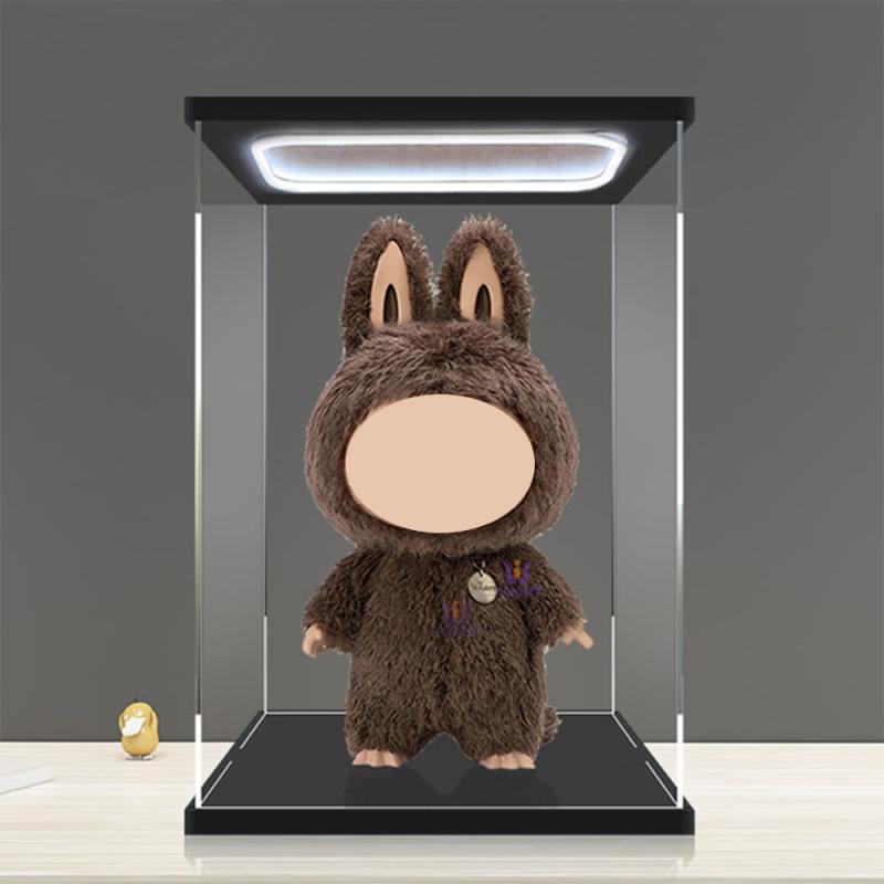 フィギュアケース 大型 横長 UVカット ディスプレイケース アクリルケース コレクションケース 展示ケース 組み立て式 ラブブケース 透明 前扉｜Sereinserein