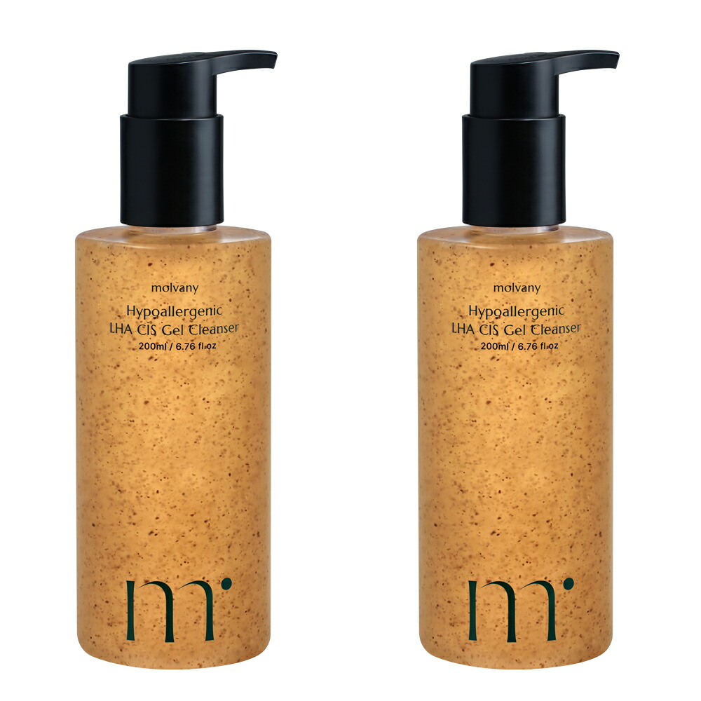 Hypoallergenic LHA CIS Gel Cleanser 2本セット（ハイポアラジェニックLHA CISジェルクレンザー） molvany | スキンケア　洗顔　メイク落とし ≪期間中(~ 4/17まで)は全商品Point5倍!!≫
