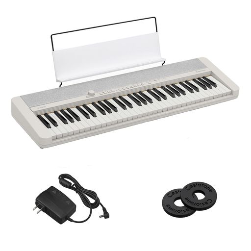 カシオ (CASIO) 電子キーボード Casiotone CT-S1 WE (ホワイト) ハラミちゃんも愛用の61鍵盤キーボード 高品位な音色を手軽に持ち運び可能|Serene Beauty 店