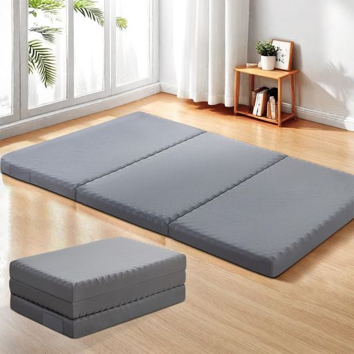 aicomri3つ折りマットレスシングル高手向かい厚さ8糎28D密集して硬め190N上滑り打ち切り付き添い人折りたたみ体圧分散\u0026凸凹産業抗菌防臭洗える取りまかなう通気性が好いたらしいオール季節硬さ似つかわしい97x195糎薄墨色