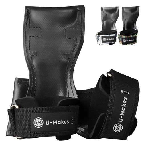 【雑誌Tarzan掲載xプロ監修】U-Makesパワーグリップ【極み】筋トレ握力補助日本ブランド幅広厚手クッション滑り止め収納袋付き左右セットデッドリフト懸垂モアレップグリップ画像