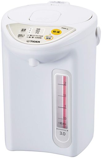 タイガー魔法瓶(TIGER) パソコン灯かりポット 保温役立つこと 節電タイマー 3L アーバンホワイト PDR-G300-WU