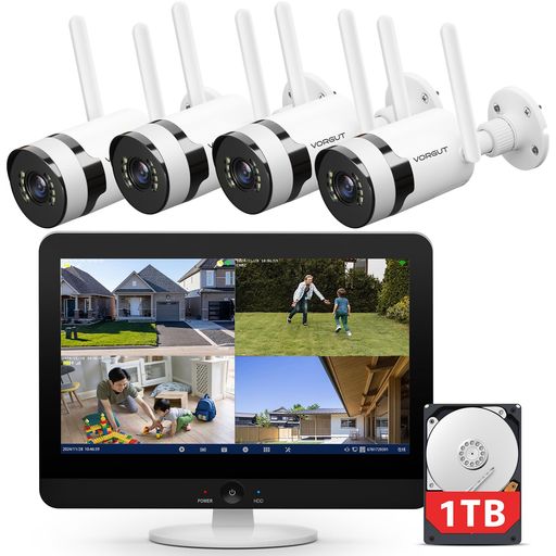 楽天市場】【800万画素・5年保証】VORGUT 防犯カメラ モニター付き 4K