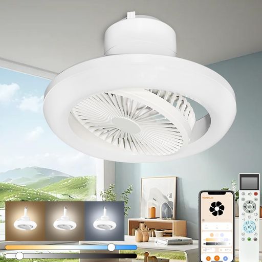 【正逆回転・2025強化版】スマートスピーカー対応遠隔操作シーリングファンライト20W4000lm首振り北欧おしゃれ寝室小型ファン付きDCモーター静音天井ライト8~12畳吊り下げ照明サーキュレ… 8,216円