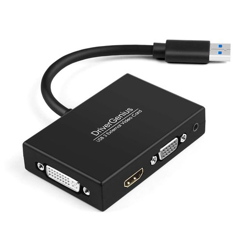 DriverGeniusViewXTrioシリーズUSB3.0対応HDMI/DVI/VGAアダプター(3.5mm音声出力付き)1080p/60Hz|Windows11・macOS15対応|ライター・デザイナー・データアナリスト向け