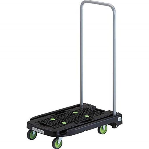 トラスコ中山(TRUSCO)樹脂台車アクロキャリー折りたたみブラック600x390mm軽量AC-1-BK