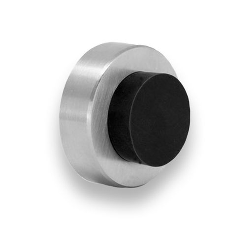 EVIHerrajes|粘着式壁掛けドアストッパー|35x18mm|マットステンレス仕上げ|100%機能的|モデル:I-254/35-AM