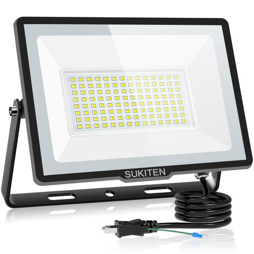 【不思議なことの明るさ・省ワット数】SUKITEN投光照明器led室外御役目灯150W20000lm100V極薄型IP66雨合羽6500K昼光色高明快さ高放熱120°広角投光照明器ledともし火夜分御役目工事一こま工事用ともし火パーキング場車宿り