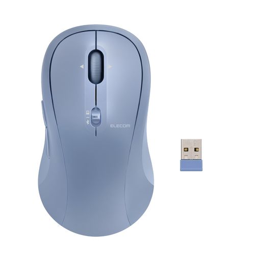 エレコムワイヤレスマウス静音OSMODSeven7Bluetooth無線2.4GHzマルチペアリング2台まで7ボタンチルトホイールLサイズブルーM-MY40MBSBU-G