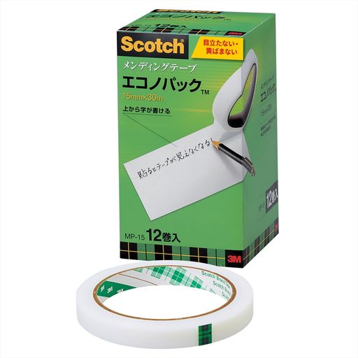 3Mスコッチテープメンディングテープ15mmx30m大巻12巻MP-15
