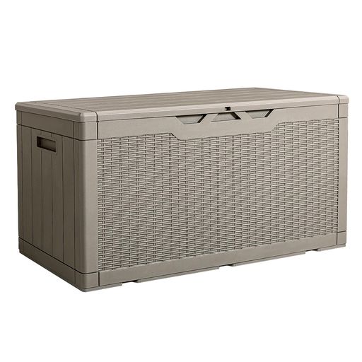 ALEBERT「アレベルト」 物置 収納庫 屋外 大型物置 380L大容量 幅123*奥行57*高さ62CM ベランダ収納 倉庫 ベランダストッカー 屋外収納 ガーデン収納 ベンチ コンテナ 防水 耐候 ガーデン/庭/ベ&hellip;｜Serene Beauty 店