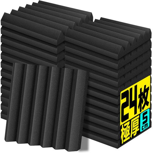 MoonRiver吸音材防音材25kg/m3高密度吸音パネル軽量部屋用設置簡単吸音パネル吸音対策インテリア楽器壁ドア消音騒音防音湿気防止保温難燃吸音ボード30x30x5cm両面テープ付き