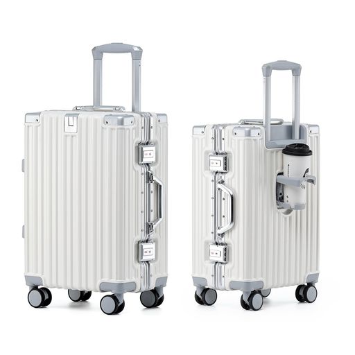 [Spyplan]旅行バッグ軽さアルミフレームタイプキャリーケースXL大きさ大型7泊以上大静電容量機内持ち込みキャリーバッグつつみ隠し引っ掛かり役立つこと静音ダブルキャスター耐衝撃つつみ隠し引っ掛かり役立つこと優勝杯ホ…