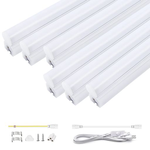 明るく節電 物の具一体型 LED螢光灯 20W形 57糎 T5 直管 昼光色 高明快さ1350LM 9.5W 螢光管 AC85-265V 180°広配光 低熱のある状態 低響動めき 耐高温 チラツキなし 点火装置物の具 10本かかわり合い可 1.8mワット数吊りひも