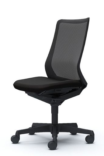 オカムラデスクチェアオフィスチェアフルーエント肘なしハイバックブラックCB35ZR-FKA1