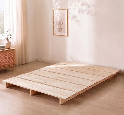 喜之木ダブルベッドベッドフレームダブルすのこベッドステージベッド生まれながらパイン通気