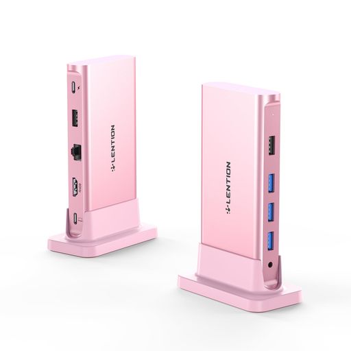 LENTION USB Cドッキング 4K@60Hz HDMI USB 3.0/2.0 ギガビットイーサネット 100W PD & Auxアダプター 2023-2016 MacBook Pro/Macbook Air/Surface/Steamデッキ用｜Serene Beauty 店