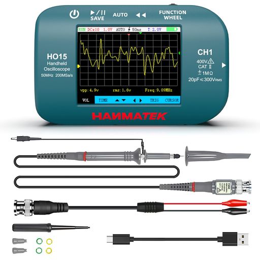 HANMATEKハンドヘルドデジタルオシロスコープ-50MHz帯域幅、48MSa/s高的確さ標本抽出、2.8inTFT見せびらかす、USB申し受ける式、殊のほかな銃の引き金取り合わせ、探検に至適な携帯型…