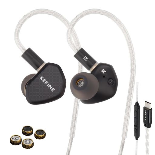 KEFINE Klean 有線イヤホン 10mm DLC振動板搭載 IEM 2種類の交換式調音ノズル 亜鉛合金ダイカスト筐体 0.78mm 2Pin リケーブル対応 108芯銀メッキケーブル ゲーミングイヤホン 高耐久性 Hi-Fi リスニ&hellip;｜Serene Beauty 店
