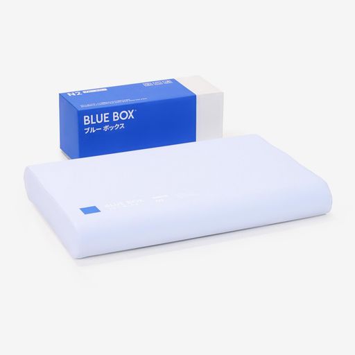 BlueBox・・ブルーピロー枕(安寝10珊)まくら旅人宿遣りくち低手向かい枕首受け支える横向き仰向け通気枕高さ10cmx60cmx42珊、通気性