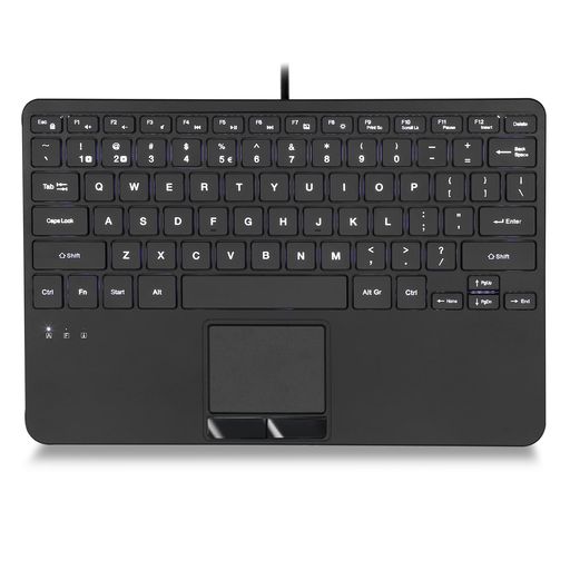 Perixx PERIBOARD-425 キーボード タッチパッド付き 有線ミニUSB バックライト 2USBハブ 英語配列｜Serene Beauty 店