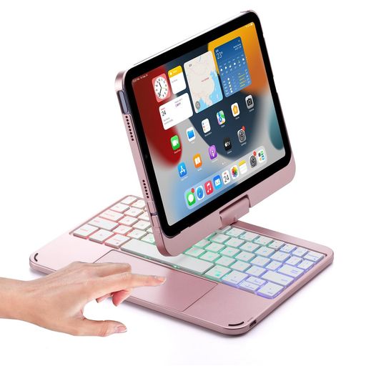 360度回転させる式iPadMini6/Mini7鍵盤容れものiPadmini第6/7時人8.3in押しかぶせる鍵盤付き添い人タッチパッドペンシル納める無線電話bluetooth鍵盤軽銀iPadMiniA17Pro容れもの パソコン・周辺機器-PCバッグ・スリーブ-PCアクセサリー