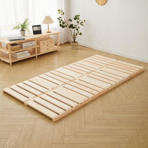 喜之木 ベット すのこベッド シングル 折り畳み パレットベッド スノコベッド ローベッド パレット ベッドフレーム 組み立て式ベッド 天然木 国産ひのき 8枚|Serene Beauty 店