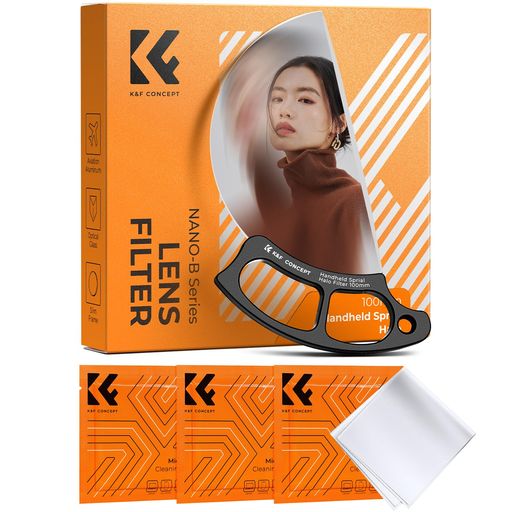 K&FCONCEPT手持ち式渦巻きフィルタープリズムフィルター100mm特殊効果フィルター3枚クリーニングクロス付き(Nano-Basic)