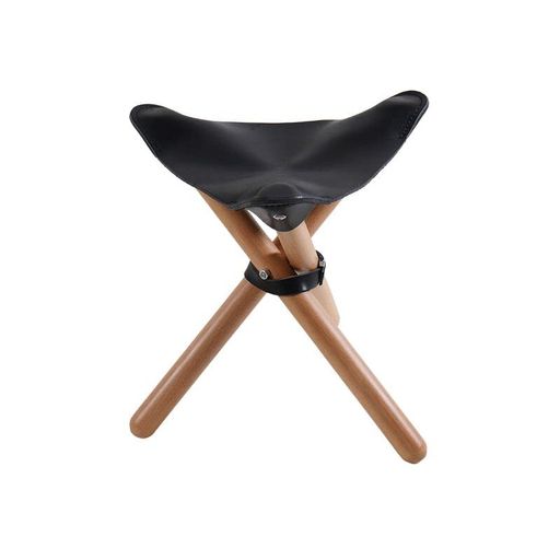 romoロモsansachairサンサチェアblack黒牛革日本製焚き火チェア折りたたみチェア三脚チェアハンティングチェア焚き火台キャンプ