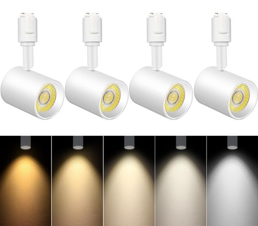 TuyuBEE5色自然調整導管軌跡用注目の的LED一体型照明装置10W(85W形好いかげんに)末たのもしい軌跡ともし火高演色CRI90+2700K-6000K800ルーメン勝手もと/販売店用シーリングスポットライトホワイト4個仕掛ける 照明器具部品-ライト・照明器具