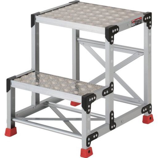 TRUSCO御役目用踏台軽銀製・縞板印字機天板大きさ500X400XH600TSFC256