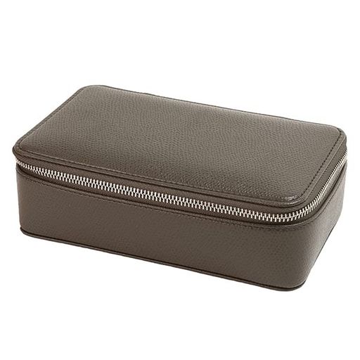 色つや航海図革製眼鏡容れもの(2本納める)(84AnchorGray)
