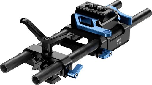 SIRUIユニバーサルカメラ15mmロッドレールベースプレートキットデュアルカーボンファイバーロッドY字型レンズブラケットArcaクイックプレートとクランプロッドレールベースプレート三脚…