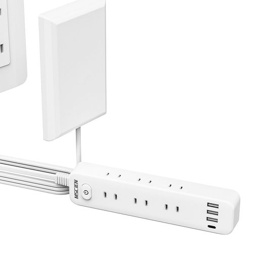 エムサインMscienコンセントカバー赤ちゃん延長コード3m見せないコンセント電源タップ雷ガード9個口4個usbコンセントタップたこあしコンセントテーブルタップコンセント隠し壁タコ足配…
