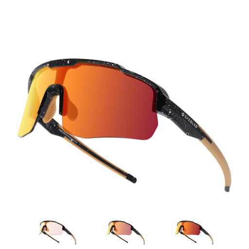 [EYEGLAD]MOTIONVIEWスポーツ調光サングラスアウトドアUV400メンズレディースサイクリングランニング野球ソフトボールスポーツ(ユニバースレッド) 7,439円