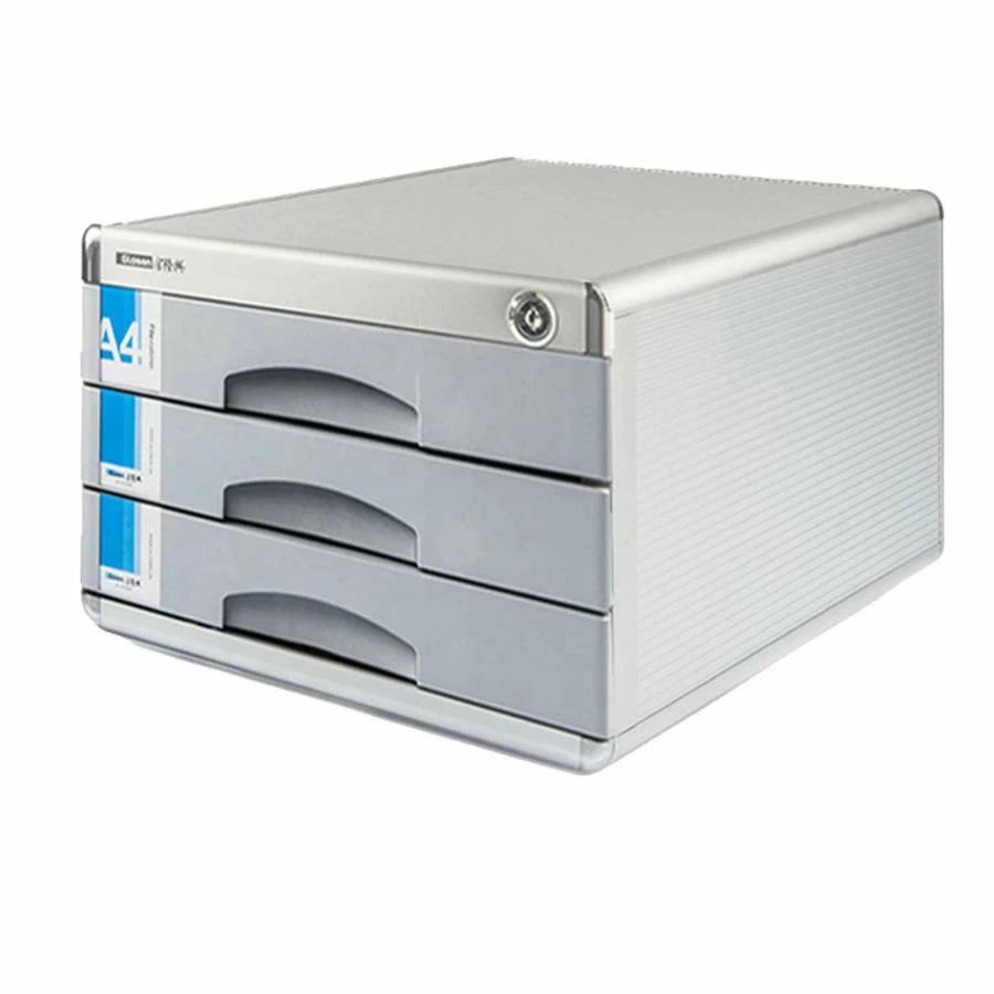 デスク上置き棚 卓上収納 A4 引き出し 鍵付き フォルダー 書類 事務用品 文具用品収納 整理整頓 金属製 収納ケース 卓上 事務レターケー