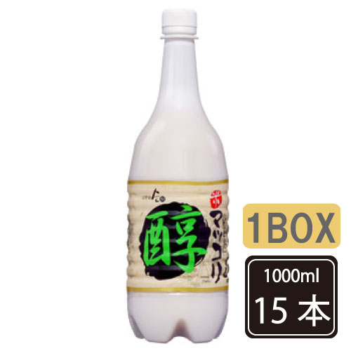 GOSEI　醇　米マッコリ 1000ml 【1BOX-15本】　スンマッコリ お酒 米酒 発酵酒 伝統酒 韓国酒 韓国お酒 韓国食品/キムチ/チヂミ/お酒/韓国お酒/韓国マッコリ｜韓国フリーマー