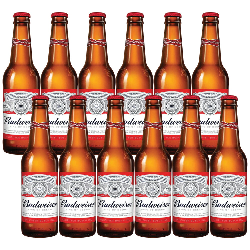 楽天市場】バドワイザー 瓶 330ml 24本 箱売り 1BOX / budweiser