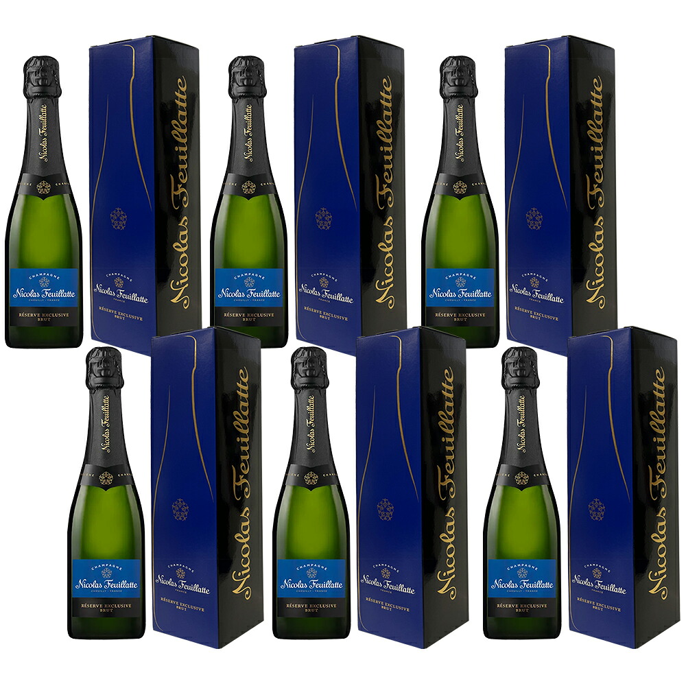 ニコラ・フィアット レゼルヴ・エクスルクーシヴ ブリュット ハーフボトル 375ml 6本セット / シャンパン 辛口 フランス Nicolas Feuillatte
